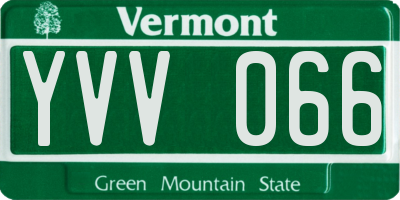 VT license plate YVV066