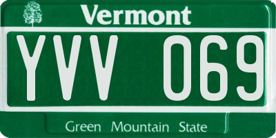 VT license plate YVV069