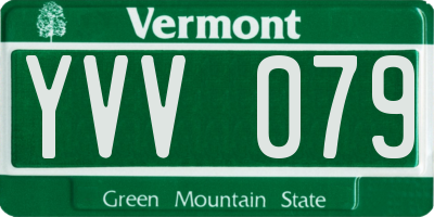 VT license plate YVV079