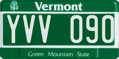 VT license plate YVV090