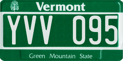 VT license plate YVV095