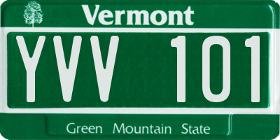 VT license plate YVV101