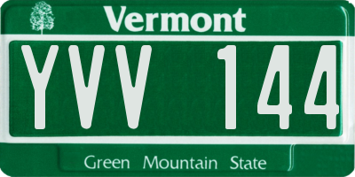 VT license plate YVV144