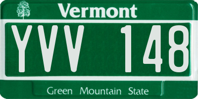 VT license plate YVV148