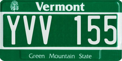 VT license plate YVV155