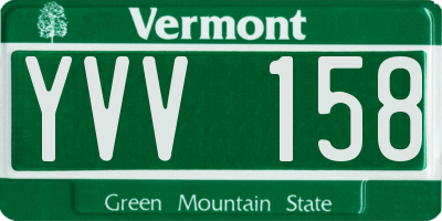 VT license plate YVV158