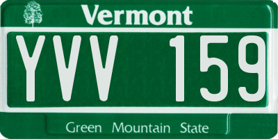 VT license plate YVV159