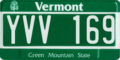 VT license plate YVV169
