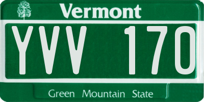 VT license plate YVV170