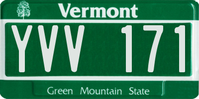 VT license plate YVV171