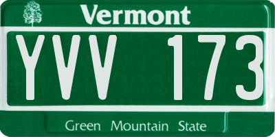 VT license plate YVV173
