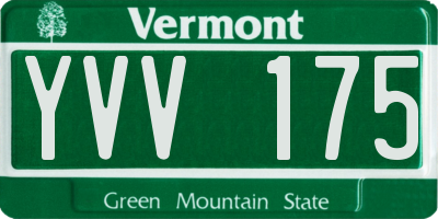VT license plate YVV175