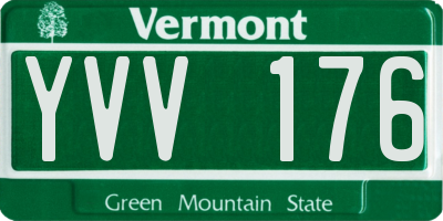 VT license plate YVV176