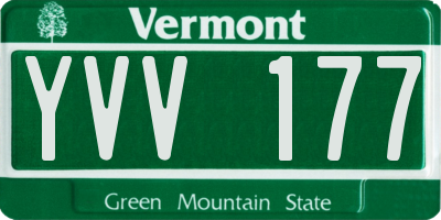 VT license plate YVV177