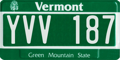 VT license plate YVV187