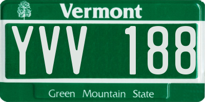 VT license plate YVV188