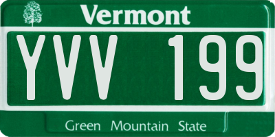 VT license plate YVV199