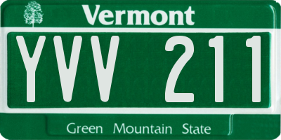 VT license plate YVV211