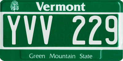 VT license plate YVV229