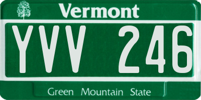 VT license plate YVV246