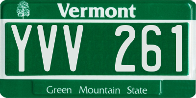 VT license plate YVV261