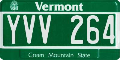 VT license plate YVV264