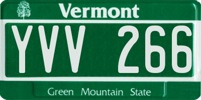 VT license plate YVV266