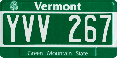 VT license plate YVV267