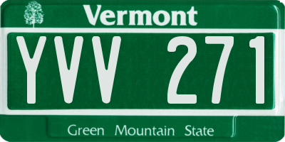 VT license plate YVV271