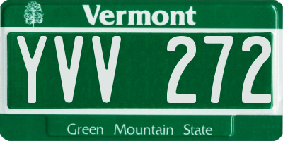 VT license plate YVV272