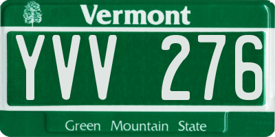 VT license plate YVV276
