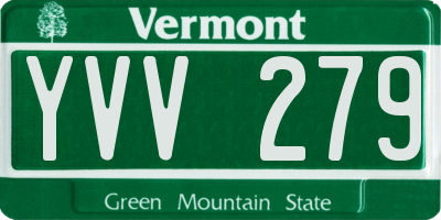 VT license plate YVV279