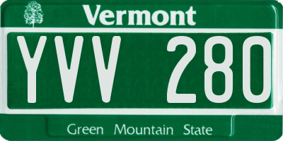 VT license plate YVV280