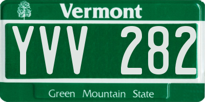 VT license plate YVV282