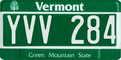 VT license plate YVV284
