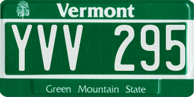 VT license plate YVV295