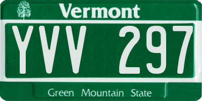 VT license plate YVV297
