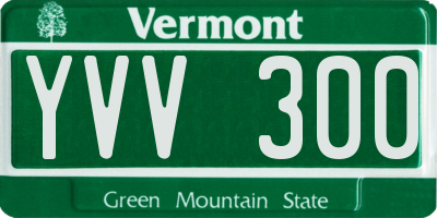 VT license plate YVV300