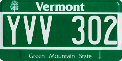 VT license plate YVV302
