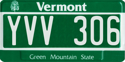 VT license plate YVV306
