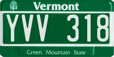 VT license plate YVV318