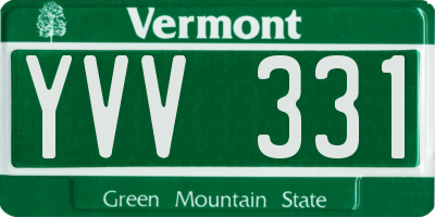 VT license plate YVV331