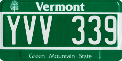 VT license plate YVV339