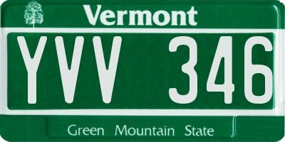 VT license plate YVV346