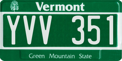 VT license plate YVV351