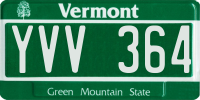 VT license plate YVV364