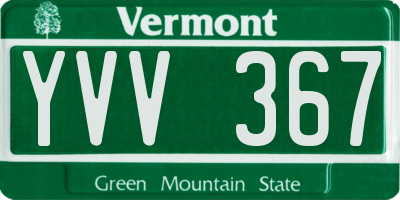 VT license plate YVV367