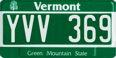 VT license plate YVV369