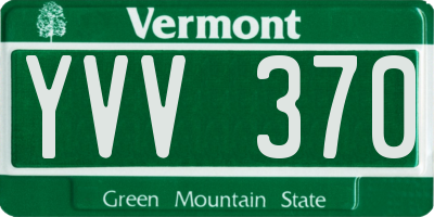 VT license plate YVV370