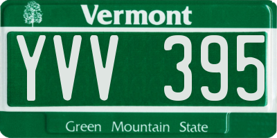 VT license plate YVV395